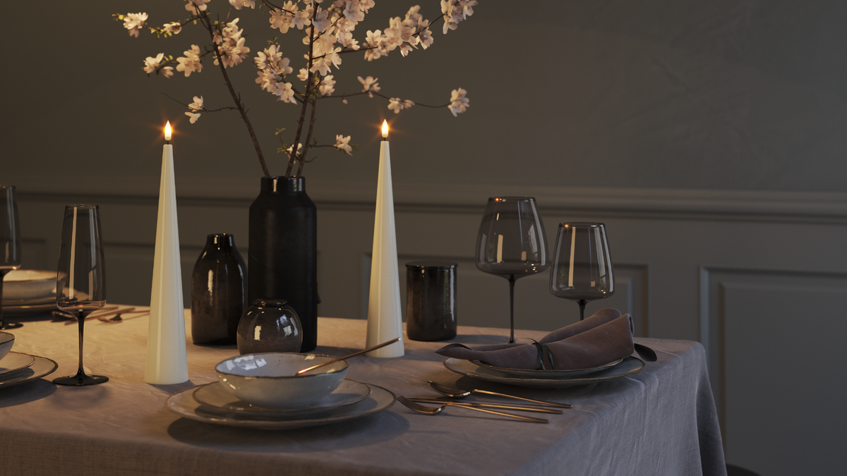 LED Keglelys med naturtro LED flamme