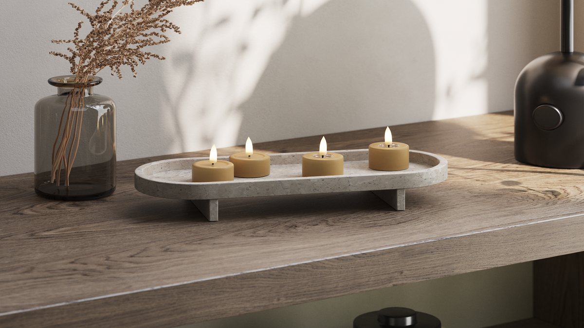 Naturtro LED jumbo fyrfadslys med Wetlook™ Design