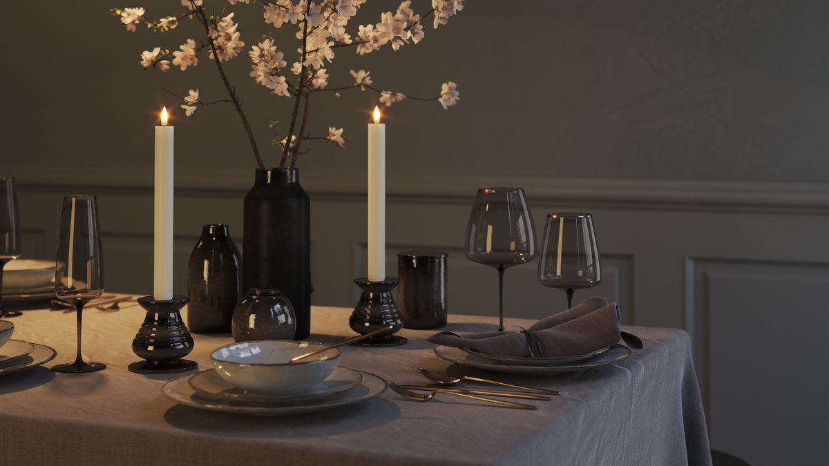 LED kronelys med naturtro LED flamme
