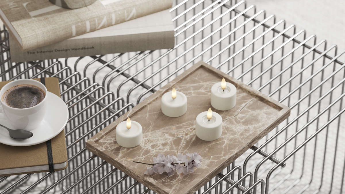 Naturtro LED jumbo fyrfadslys med Wetlook™ Design