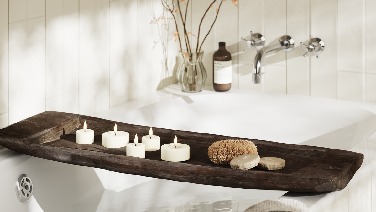 Naturtro LED jumbo fyrfadslys med Wetlook™ Design