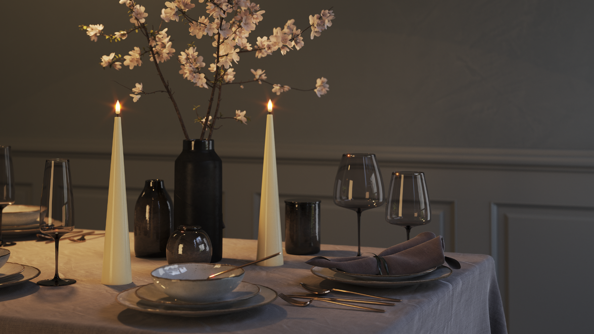 LED Keglelys med naturtro LED flamme