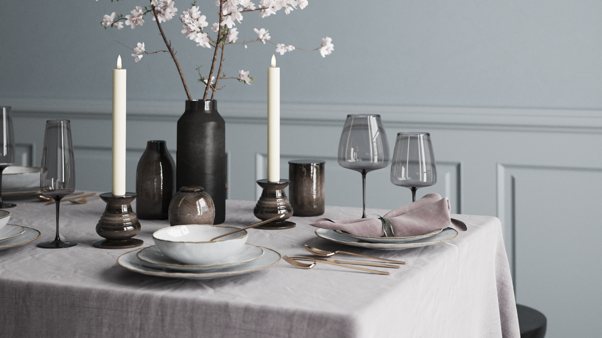 LED kronelys med naturtro LED flamme