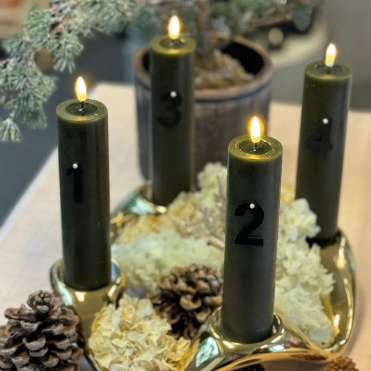 Adventspakke med bloklys - 4 farver Deluxe Homeart 2