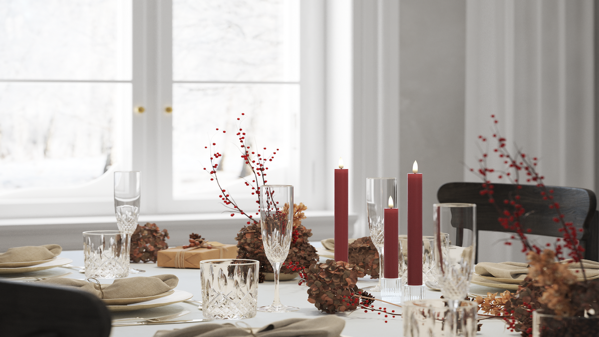 Naturtro LED kronelys med Wetlook™ Design