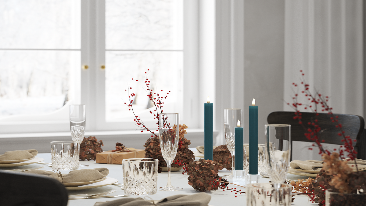 LED kronelys med naturtro LED flamme