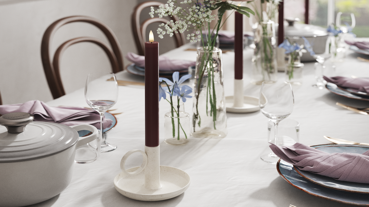 Naturtro LED kronelys med Wetlook™ Design