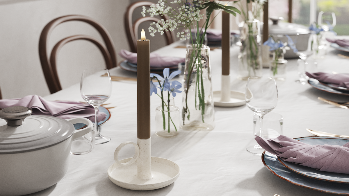 Naturtro LED kronelys med Wetlook™ Design