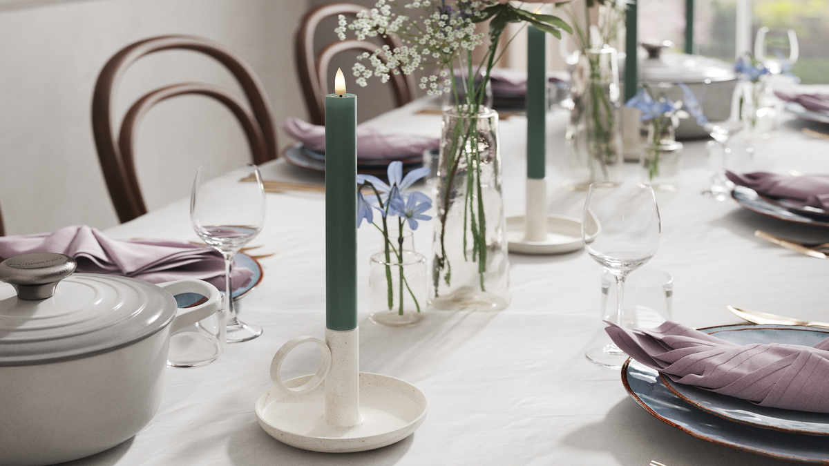 Naturtro LED kronelys med Wetlook™ Design