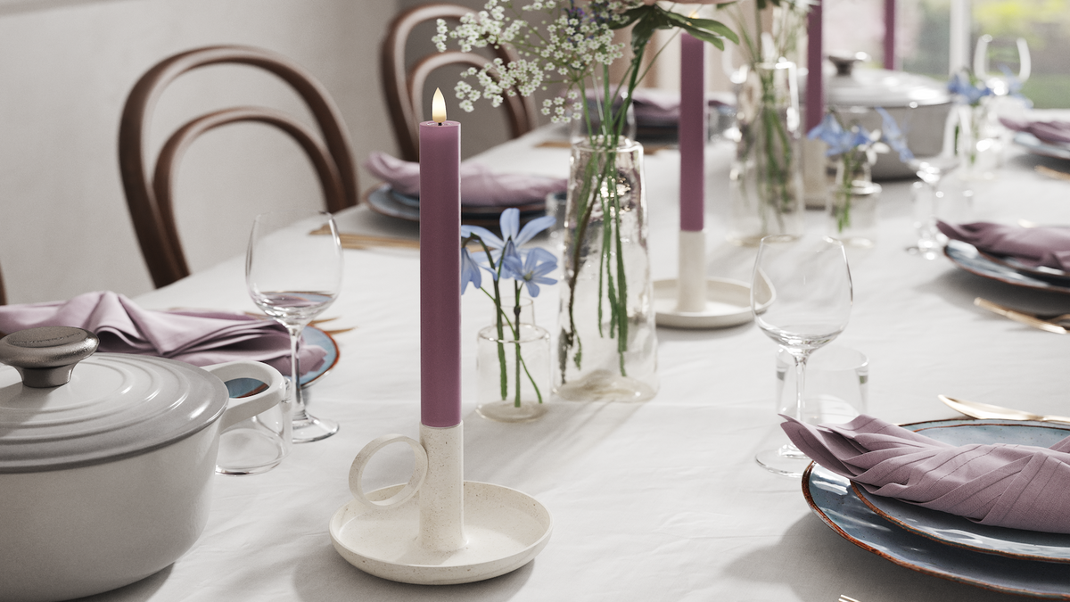 Naturtro LED kronelys med Wetlook™ Design
