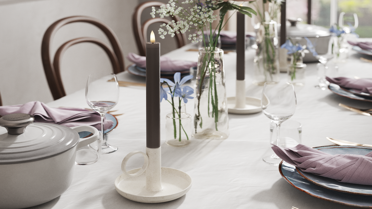 Naturtro LED kronelys med Wetlook™ Design