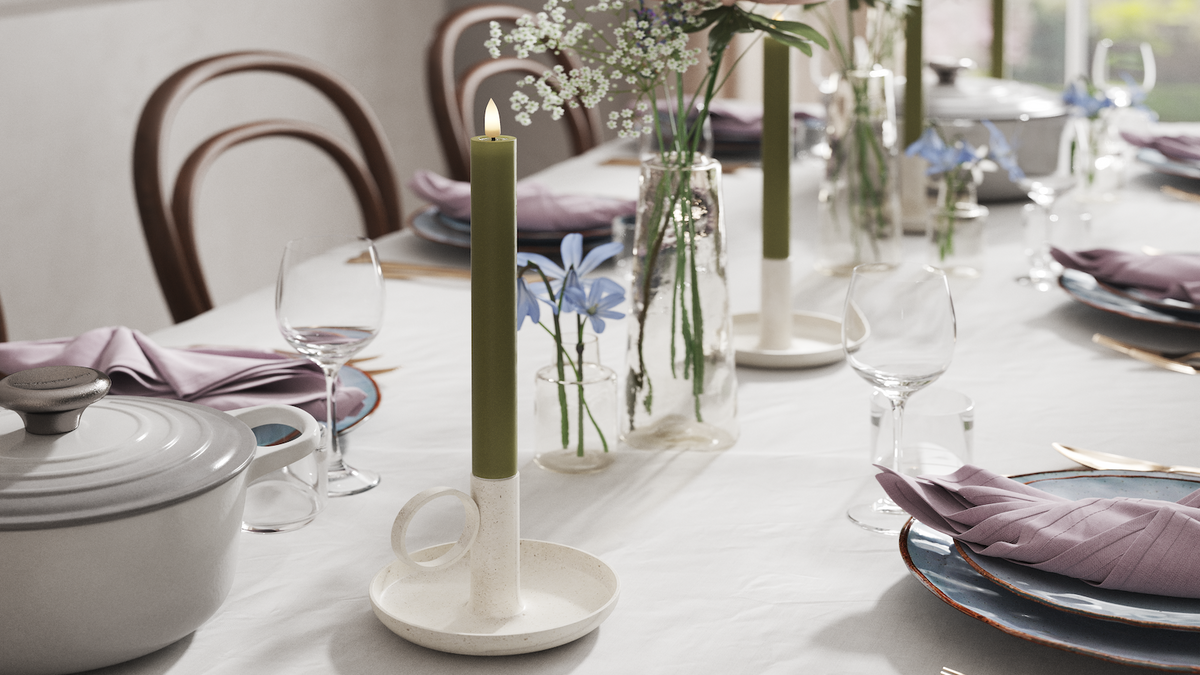 Naturtro LED kronelys med Wetlook™ Design
