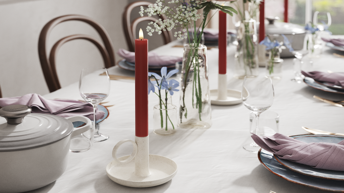 Naturtro LED kronelys med Wetlook™ Design