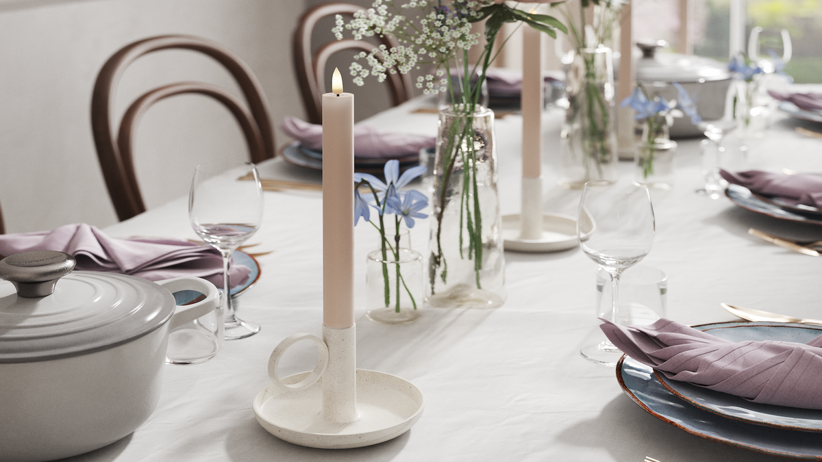 Naturtro LED kronelys med Wetlook™ Design