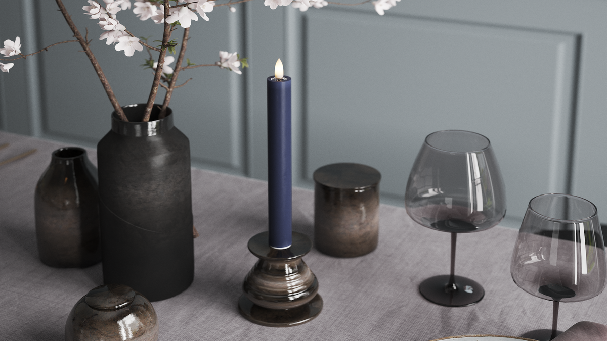 LED kronelys med naturtro LED flamme
