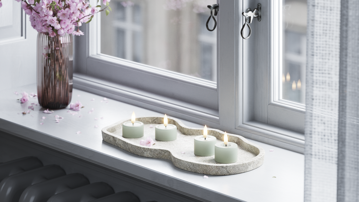 LED fyrfadslys med naturtro LED flamme