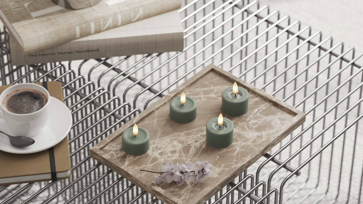 Naturtro LED fyrfadslys med Wetlook™ Design