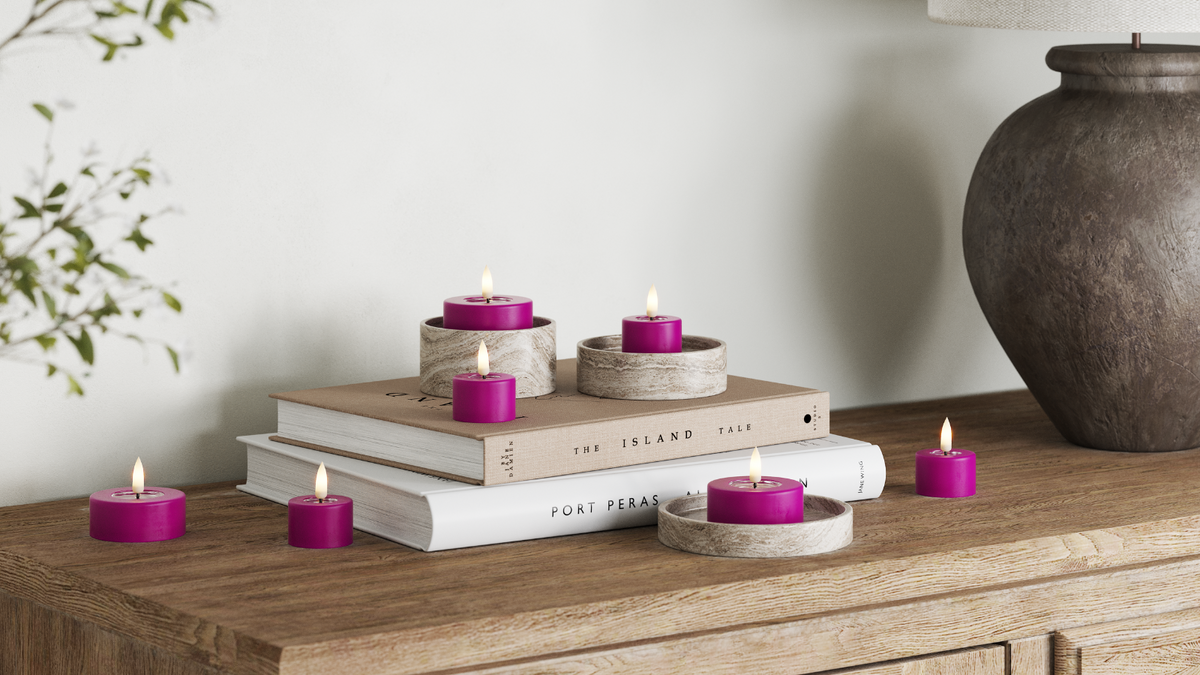 Naturtro LED jumbo fyrfadslys med Wetlook™ Design