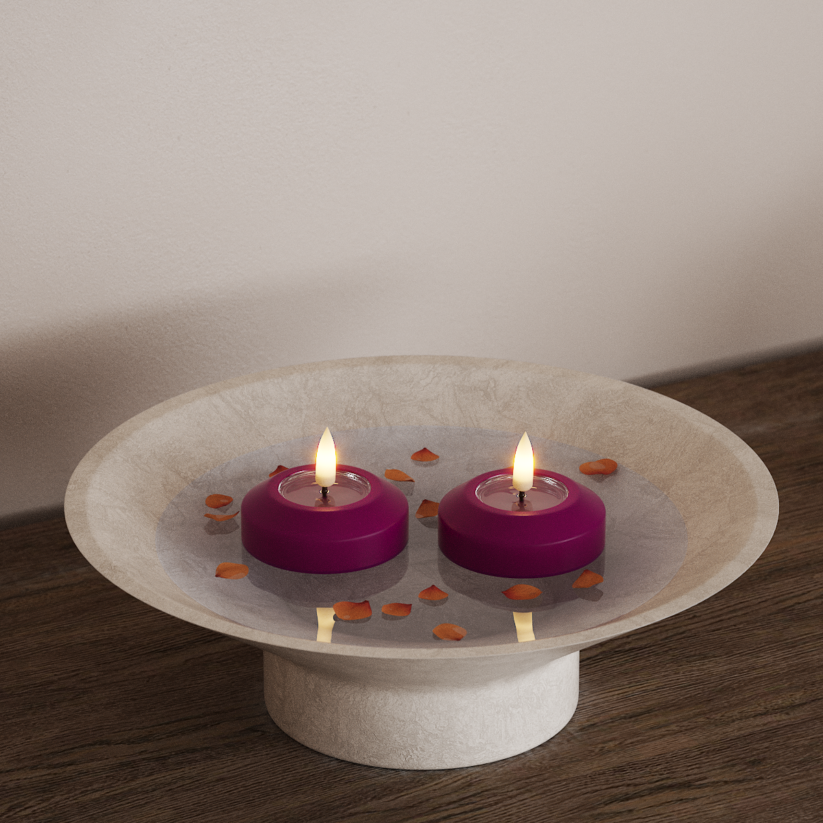 Deluxe Homeart LED Flydelys Ø 6,1 cm 2 stk Violet LED flydelys 3