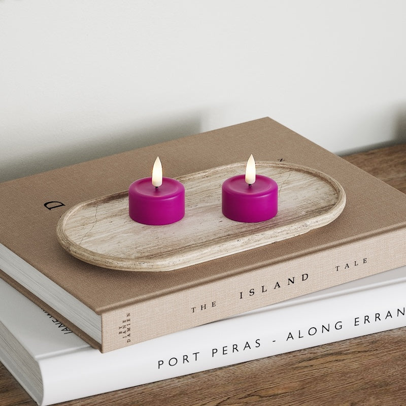 Deluxe Homeart LED Fyrfadslys 2 stk. Violet