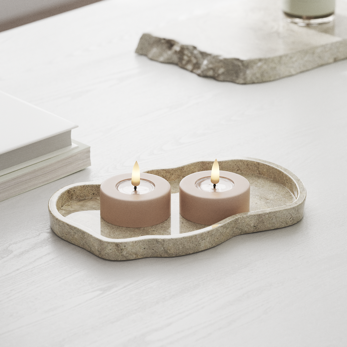 Deluxe Homeart LED Jumbo Fyrfadslys 2 stk. Store Rose LED jumbo fyrfadslys 1