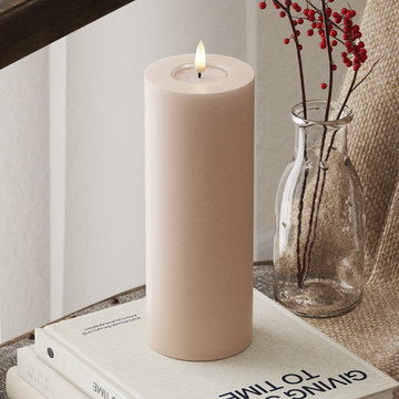 Deluxe Homeart LED Bloklys Ø 7,5 x 20 cm Rose LED bloklys 4