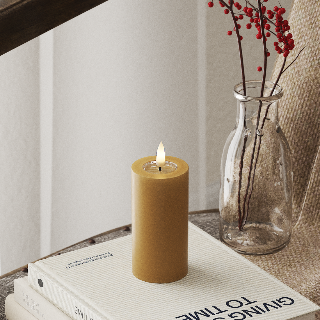 Deluxe Homeart LED Bloklys Ø 5 x 10 cm Karry LED bloklys 4