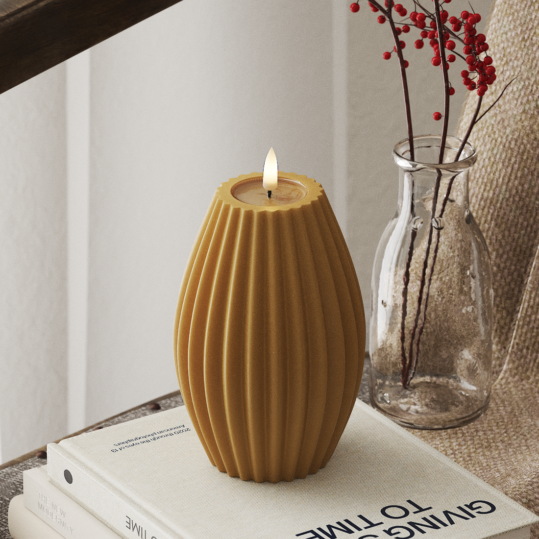 Deluxe Homeart LED Rillelys D 10 x H 15 cm Karry LED rillelys 4