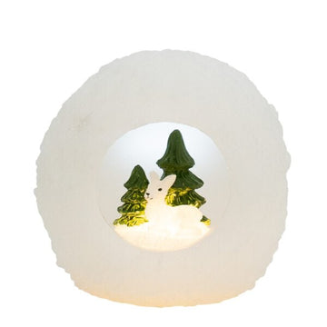 Snekugle med deko 12*12cm Deluxe Homeart 1