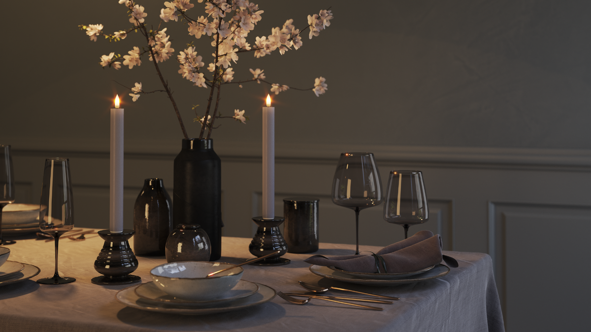 LED kronelys med naturtro LED flamme