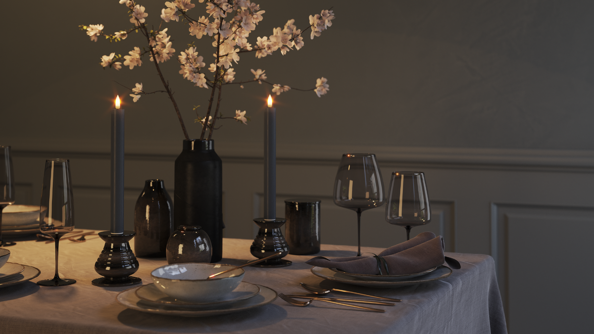 LED kronelys med naturtro LED flamme
