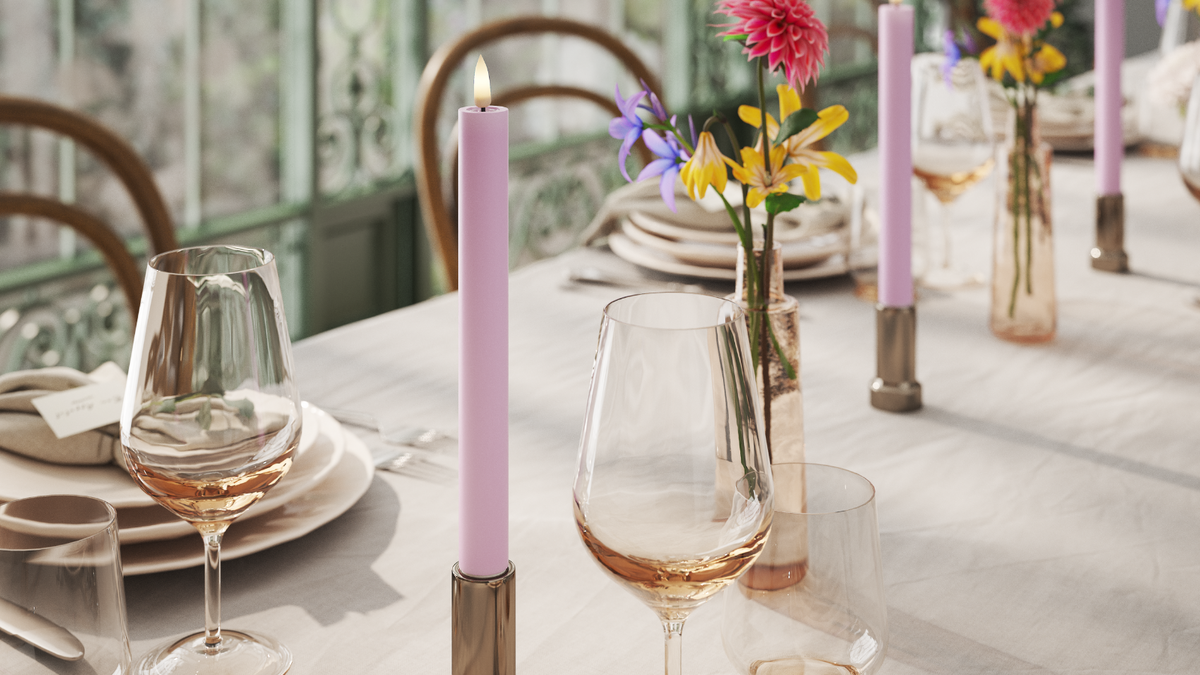 Naturtro LED kronelys med Wetlook™ Design