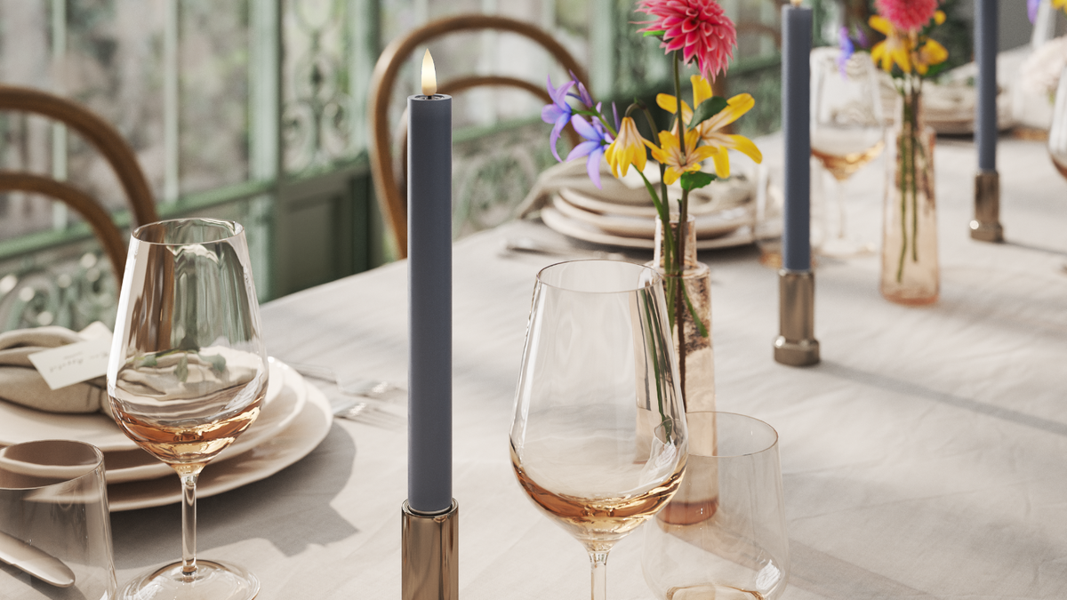 Naturtro LED kronelys med Wetlook™ Design
