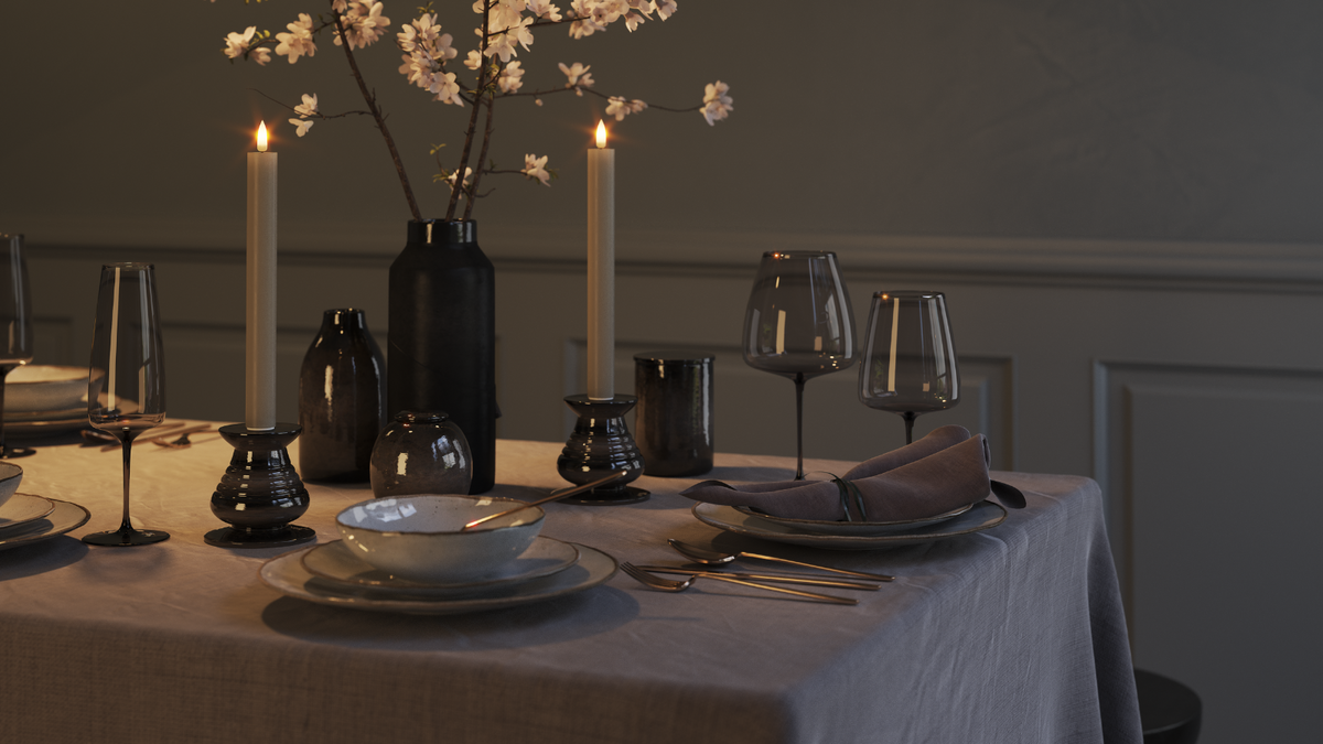 LED kronelys med naturtro LED flamme