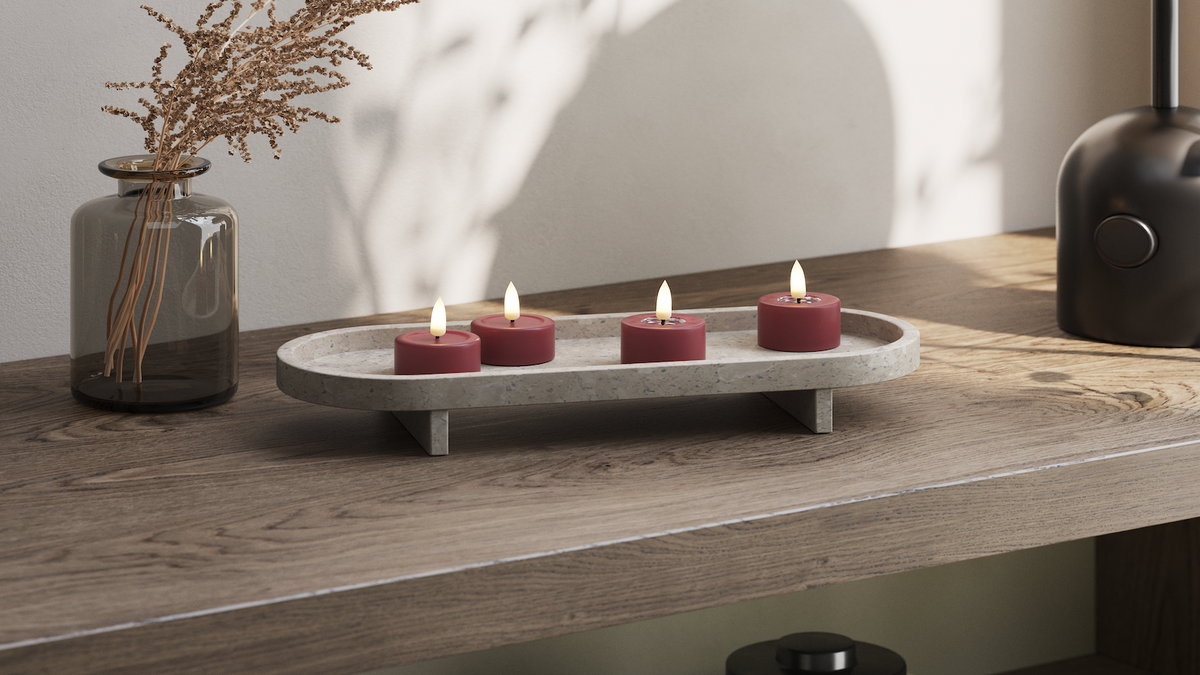 Naturtro LED jumbo fyrfadslys med Wetlook™ Design