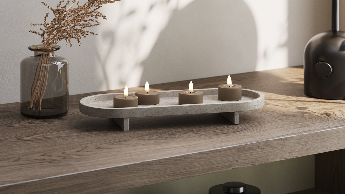 Naturtro LED jumbo fyrfadslys med Wetlook™ Design