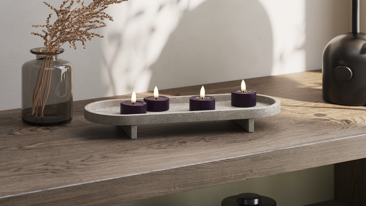 Naturtro LED fyrfadslys med Wetlook™ Design