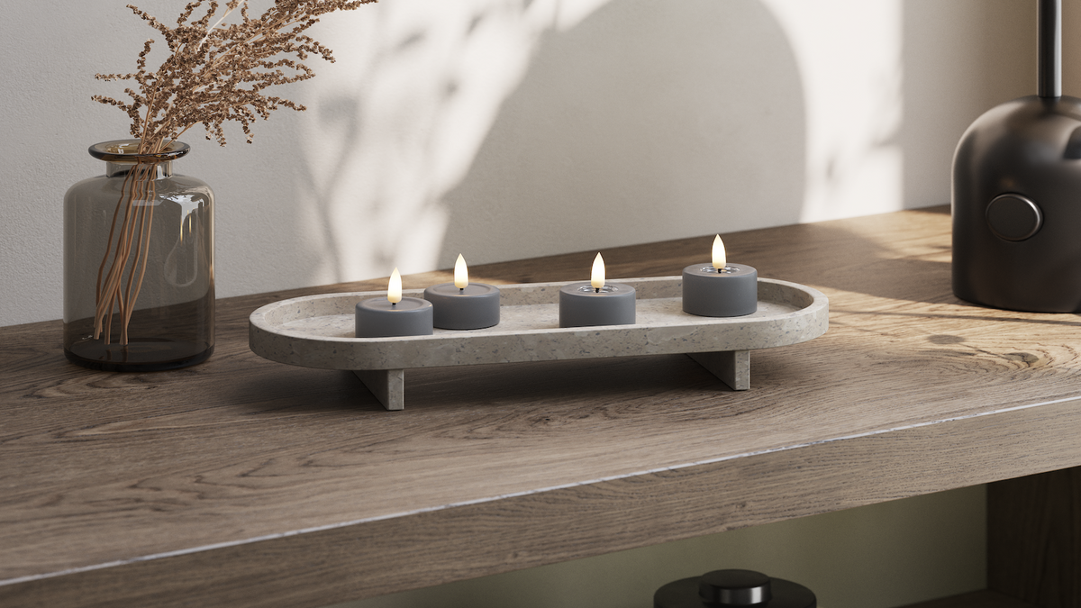 LED fyrfadslys med naturtro LED flamme