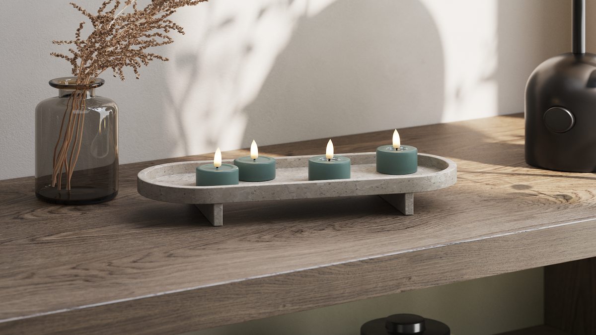 Naturtro LED jumbo fyrfadslys med Wetlook™ Design