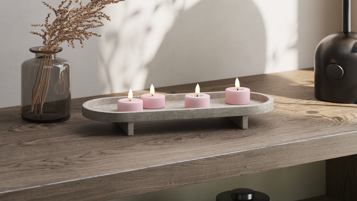 Naturtro LED jumbo fyrfadslys med Wetlook™ Design