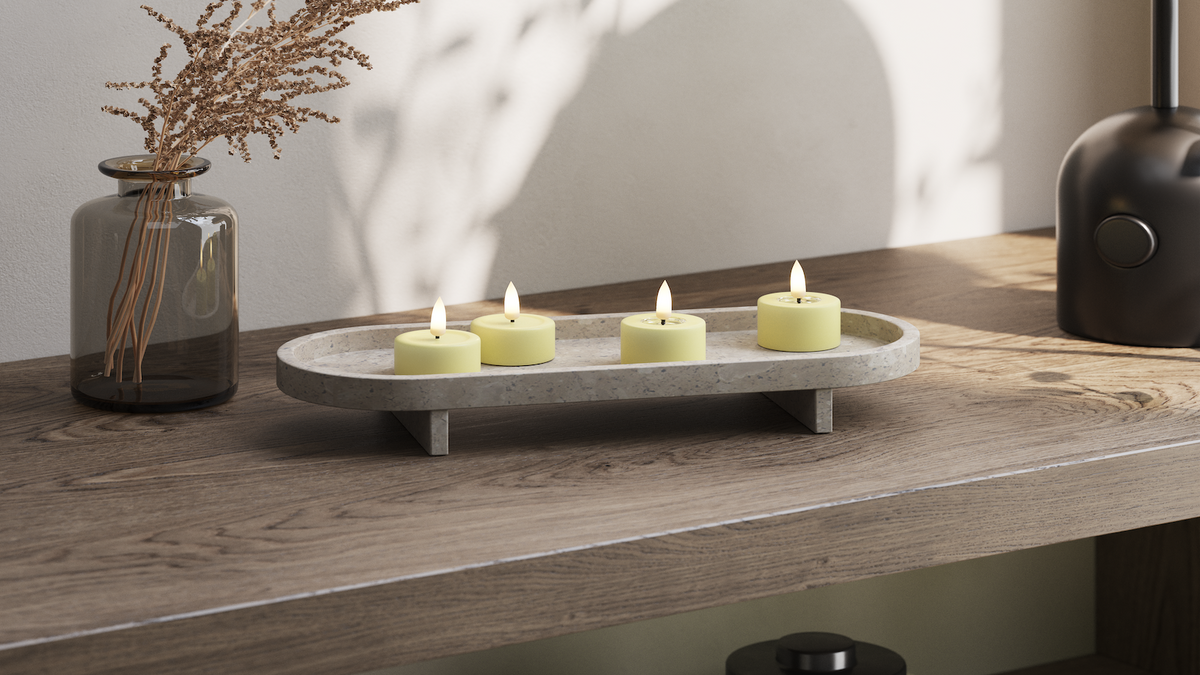 Naturtro LED fyrfadslys med Wetlook™ Design