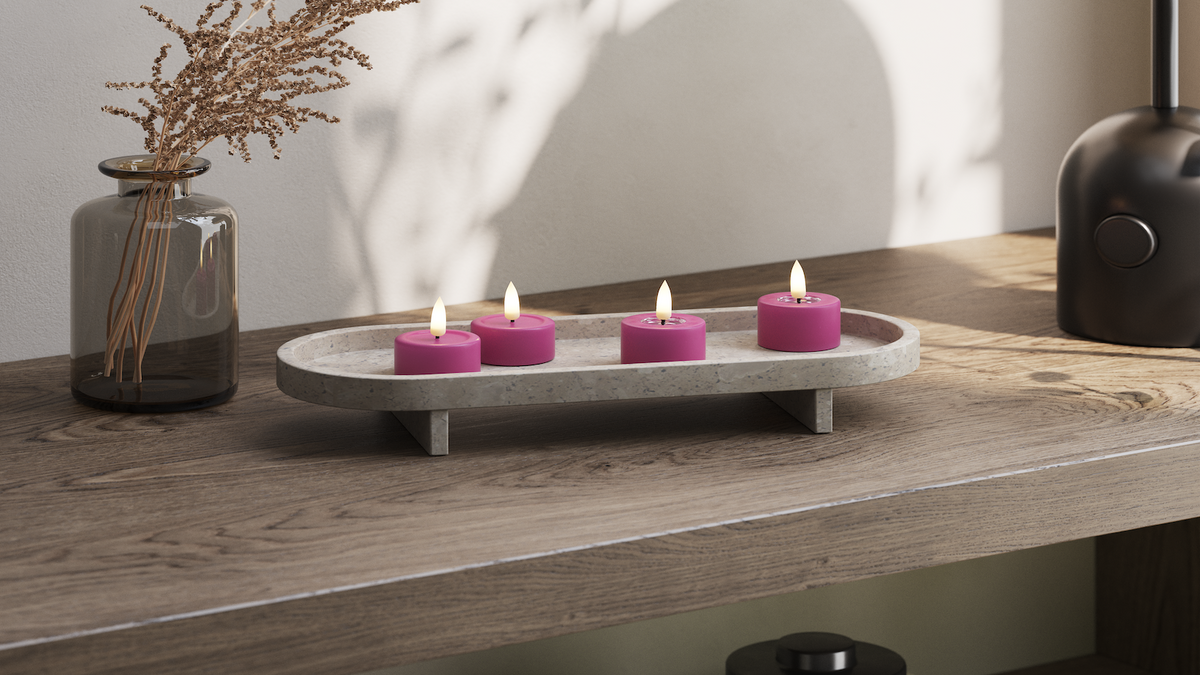 Naturtro LED jumbo fyrfadslys med Wetlook™ Design