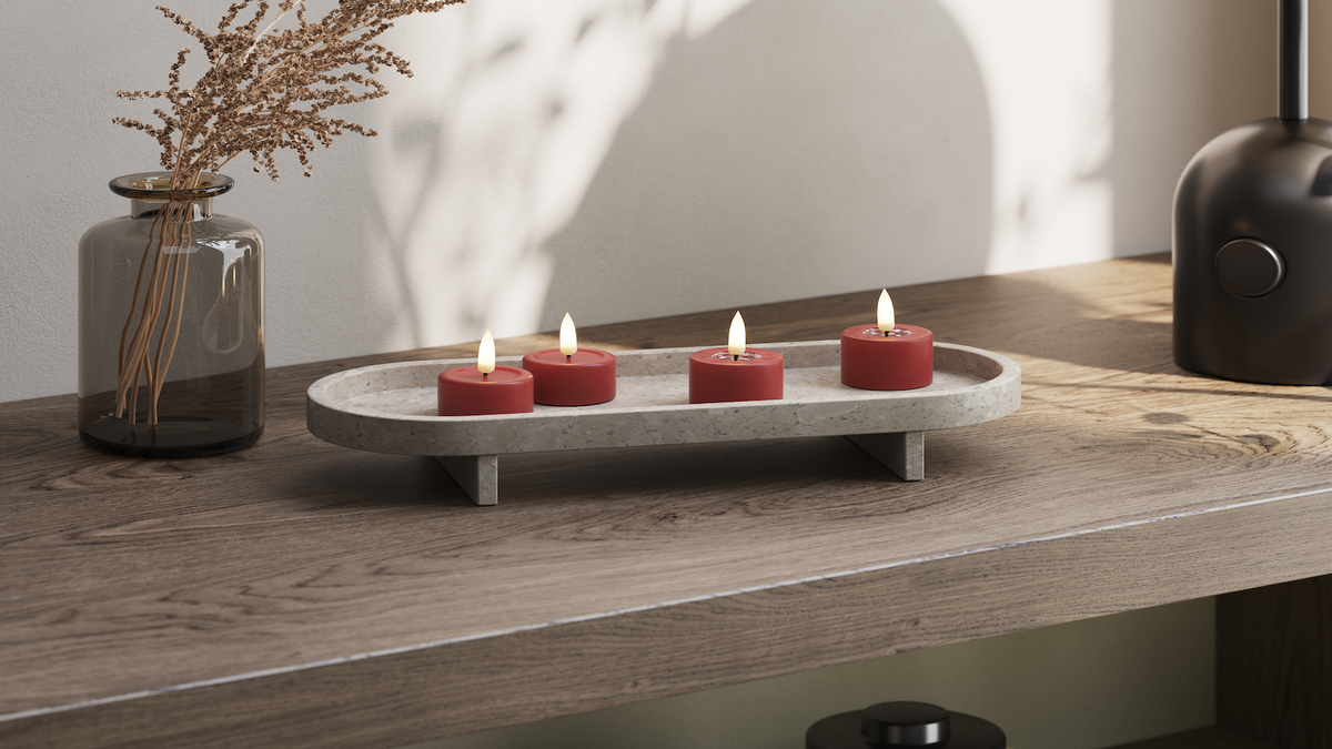 Naturtro LED jumbo fyrfadslys med Wetlook™ Design