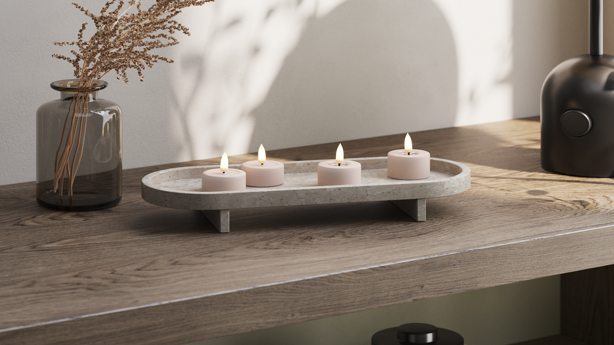 Naturtro LED jumbo fyrfadslys med Wetlook™ Design