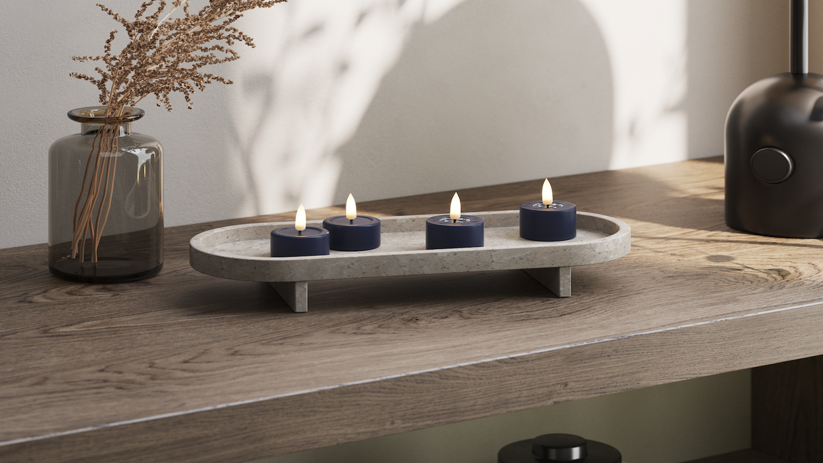Naturtro LED jumbo fyrfadslys med Wetlook™ Design