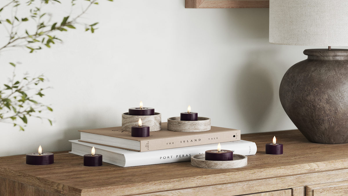 LED fyrfadslys med naturtro LED flamme