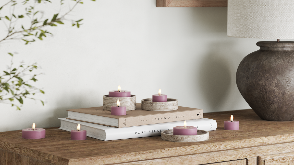 LED jumbo fyrfadslys med naturtro LED flamme
