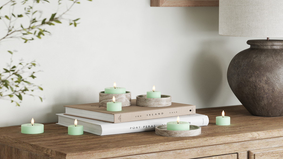 LED fyrfadslys med naturtro LED flamme
