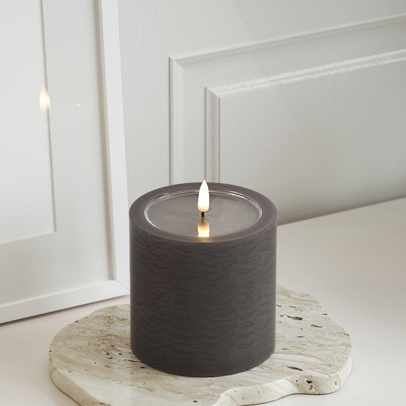 Unique Candles Unique LED Bloklys D 10 x 10 cm Mokka