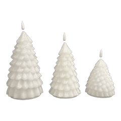 Hvide juletræer 3 str. pakkepris